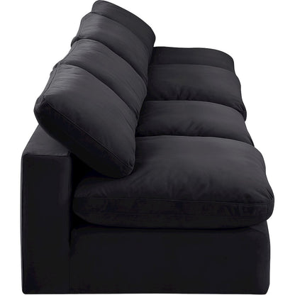 Comfy Black Velvet Modular Sofa