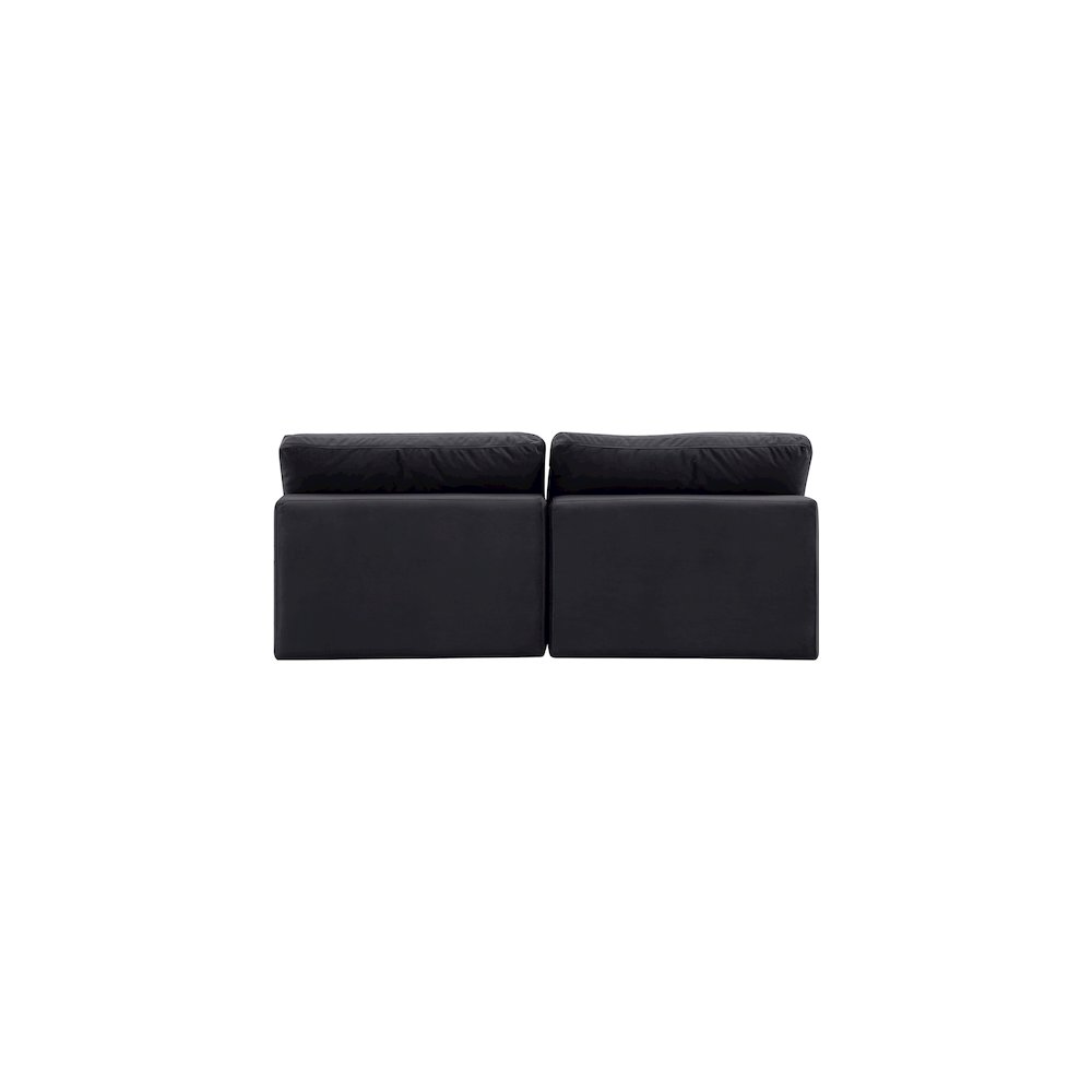 Comfy Black Velvet Modular Sofa