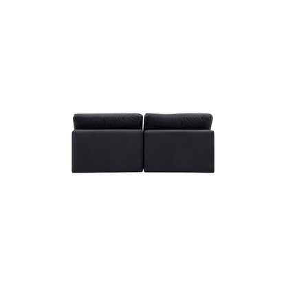 Comfy Black Velvet Modular Sofa