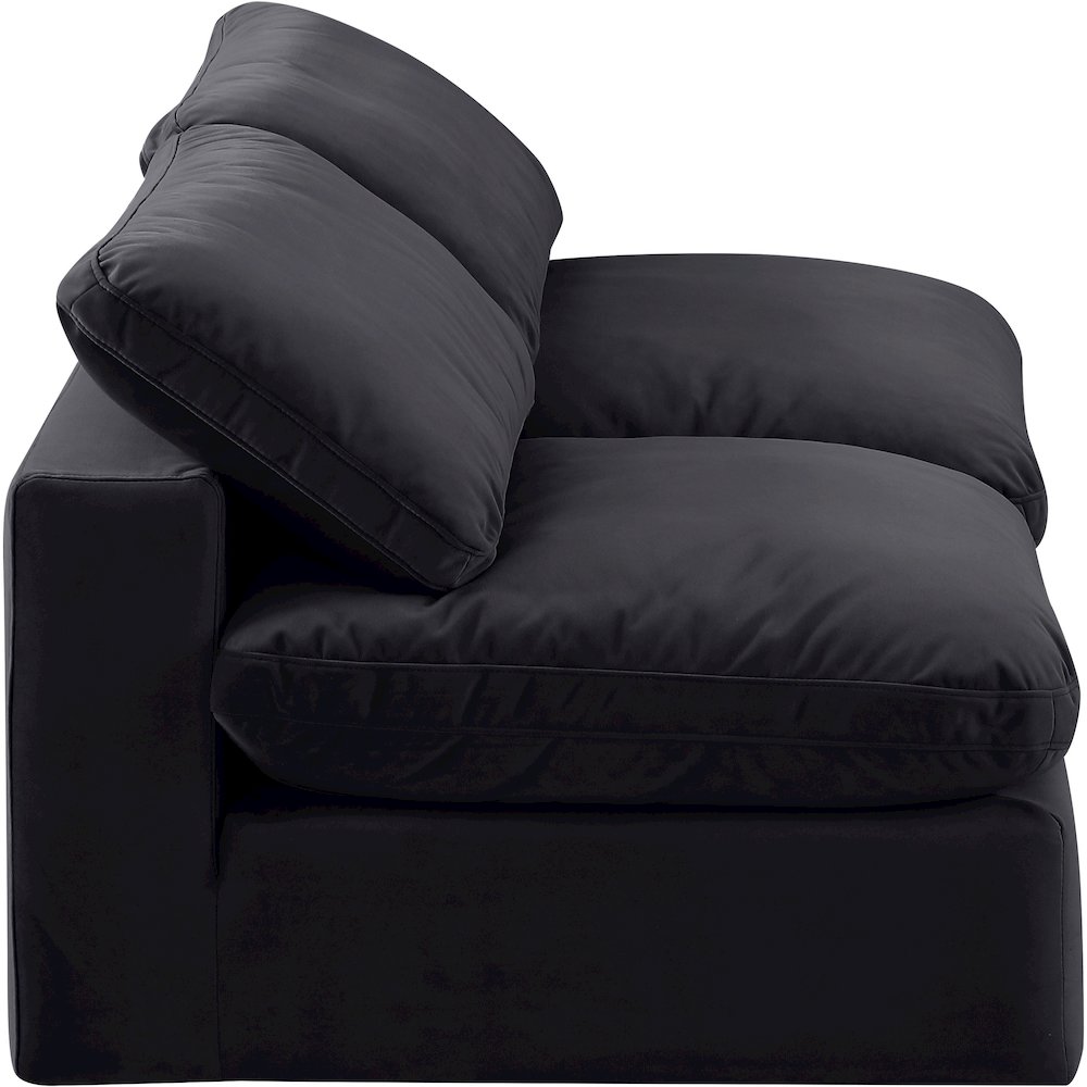 Comfy Black Velvet Modular Sofa