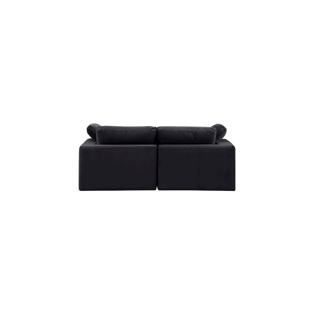 Comfy Black Velvet Modular Sofa