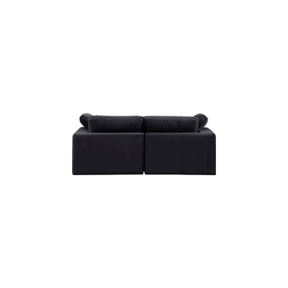 Comfy Black Velvet Modular Sofa