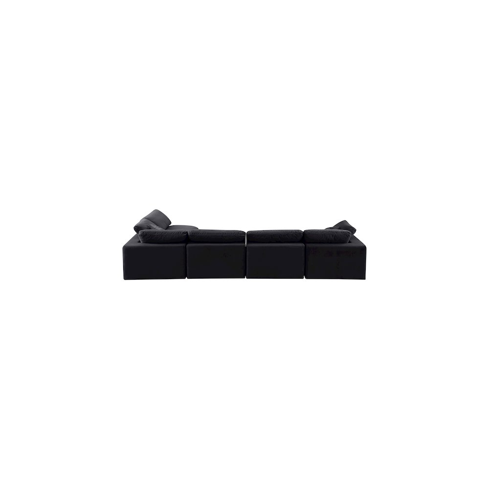 Comfy Black Velvet Modular Sectional