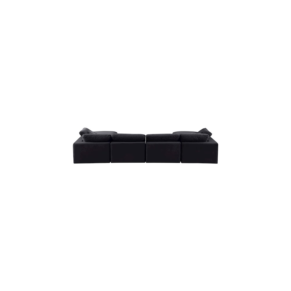 Comfy Black Velvet Modular Sectional