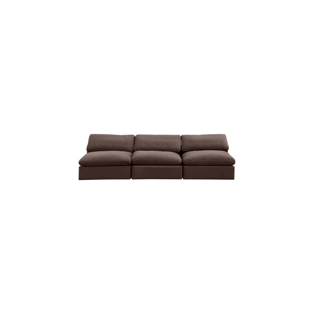 Comfy Brown Velvet Modular Sofa