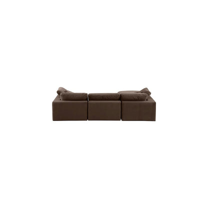 Comfy Brown Velvet Modular Sectional