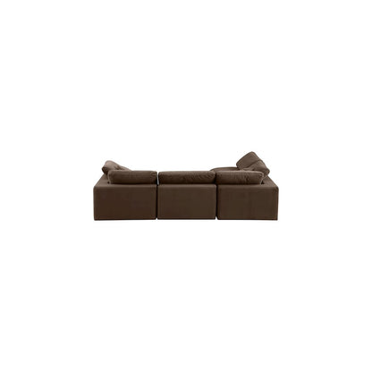 Comfy Brown Velvet Modular Sectional