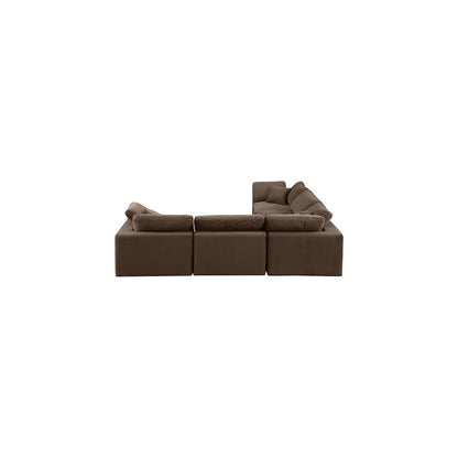 Comfy Brown Velvet Modular Sectional