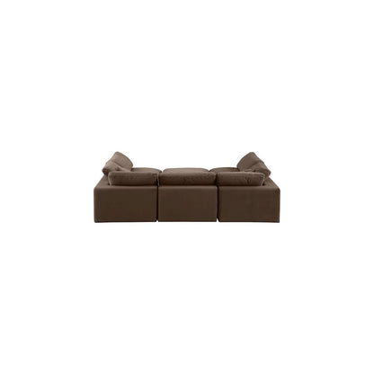 Comfy Brown Velvet Modular Sectional
