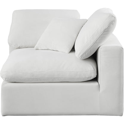 Comfy Cream Velvet Modular Corner Chair
