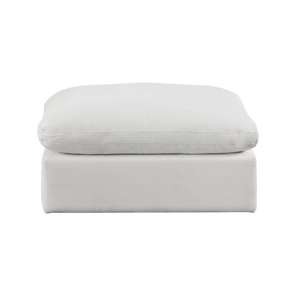 Comfy Cream Velvet Modular Ottoman