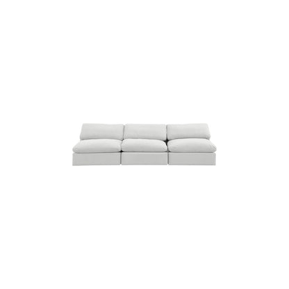 Comfy Cream Velvet Modular Sofa