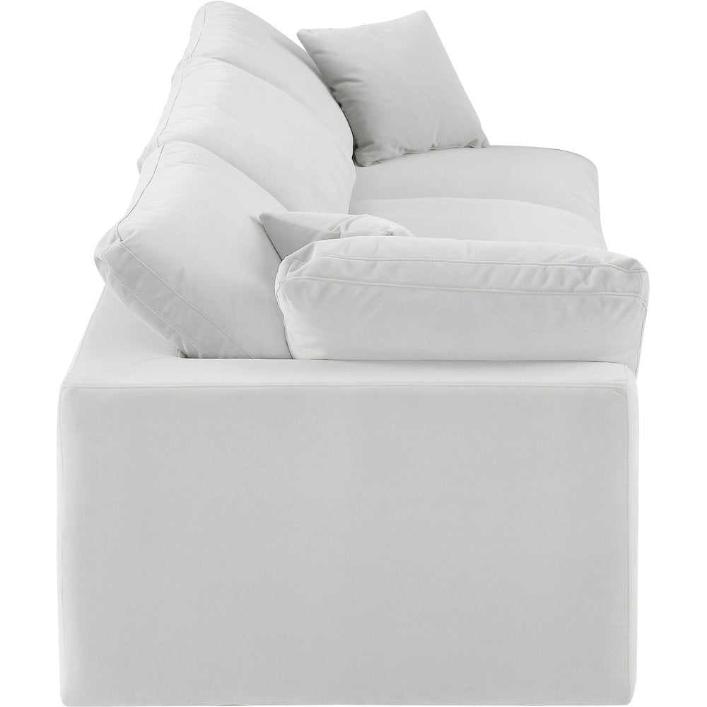 Comfy Cream Velvet Modular Sofa