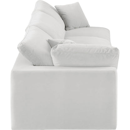 Comfy Cream Velvet Modular Sofa