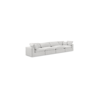 Comfy Cream Velvet Modular Sofa