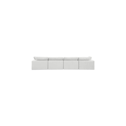 Comfy Cream Velvet Modular Sofa