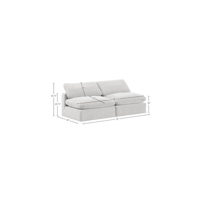 Comfy Cream Velvet Modular Sofa