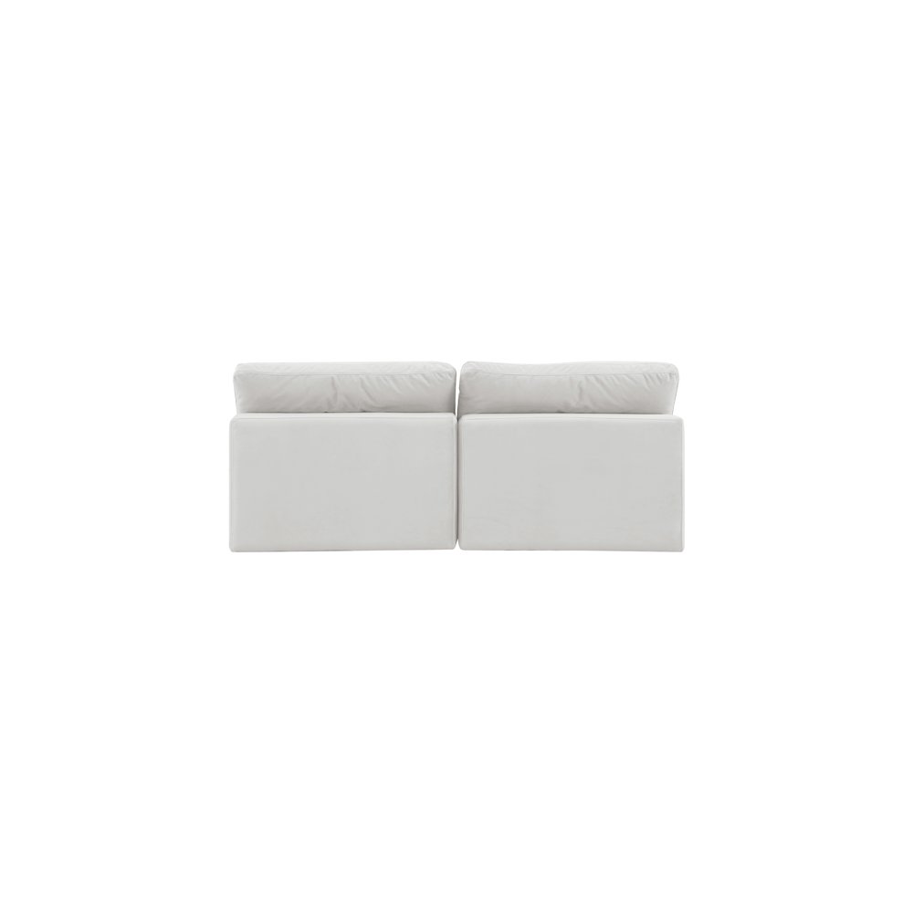 Comfy Cream Velvet Modular Sofa