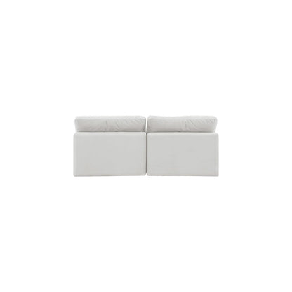 Comfy Cream Velvet Modular Sofa