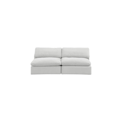 Comfy Cream Velvet Modular Sofa