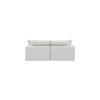 Comfy Cream Velvet Modular Sofa