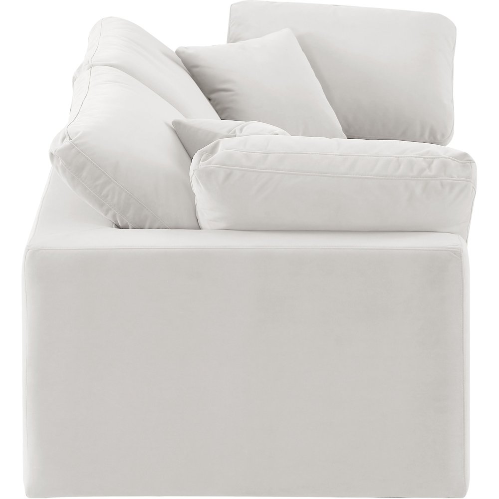 Comfy Cream Velvet Modular Sofa