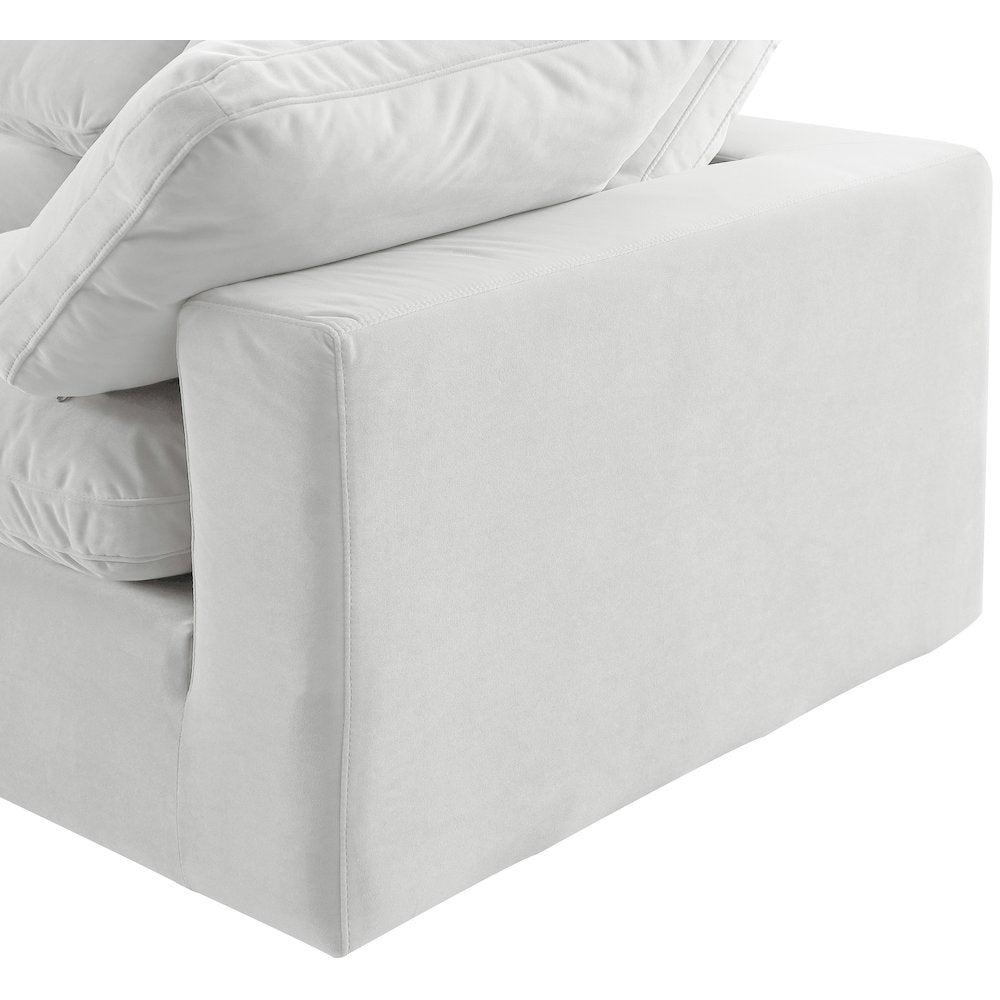 Comfy Cream Velvet Modular Sofa