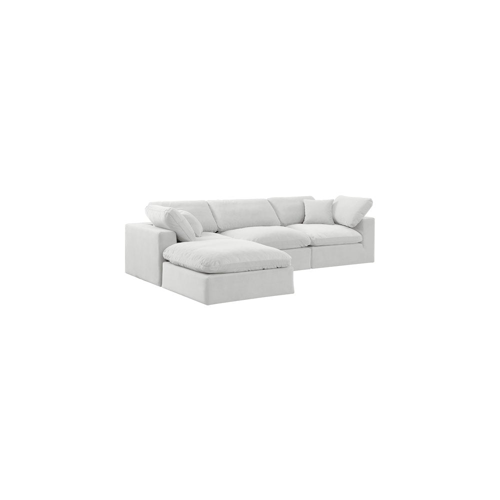 Comfy Cream Velvet Modular Sectional