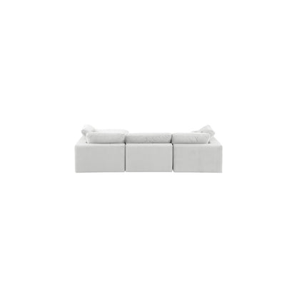 Comfy Cream Velvet Modular Sectional