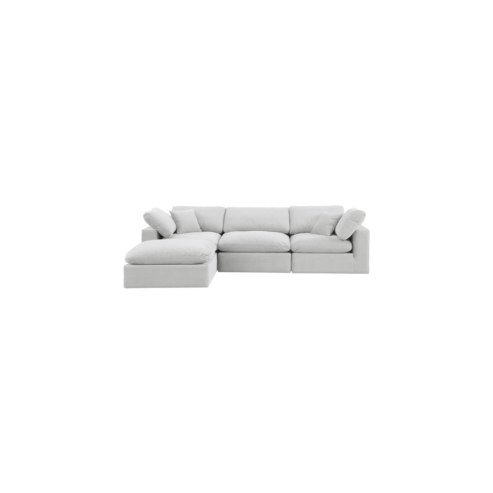 Comfy Cream Velvet Modular Sectional