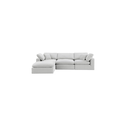 Comfy Cream Velvet Modular Sectional