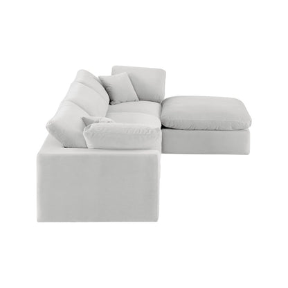 Comfy Cream Velvet Modular Sectional
