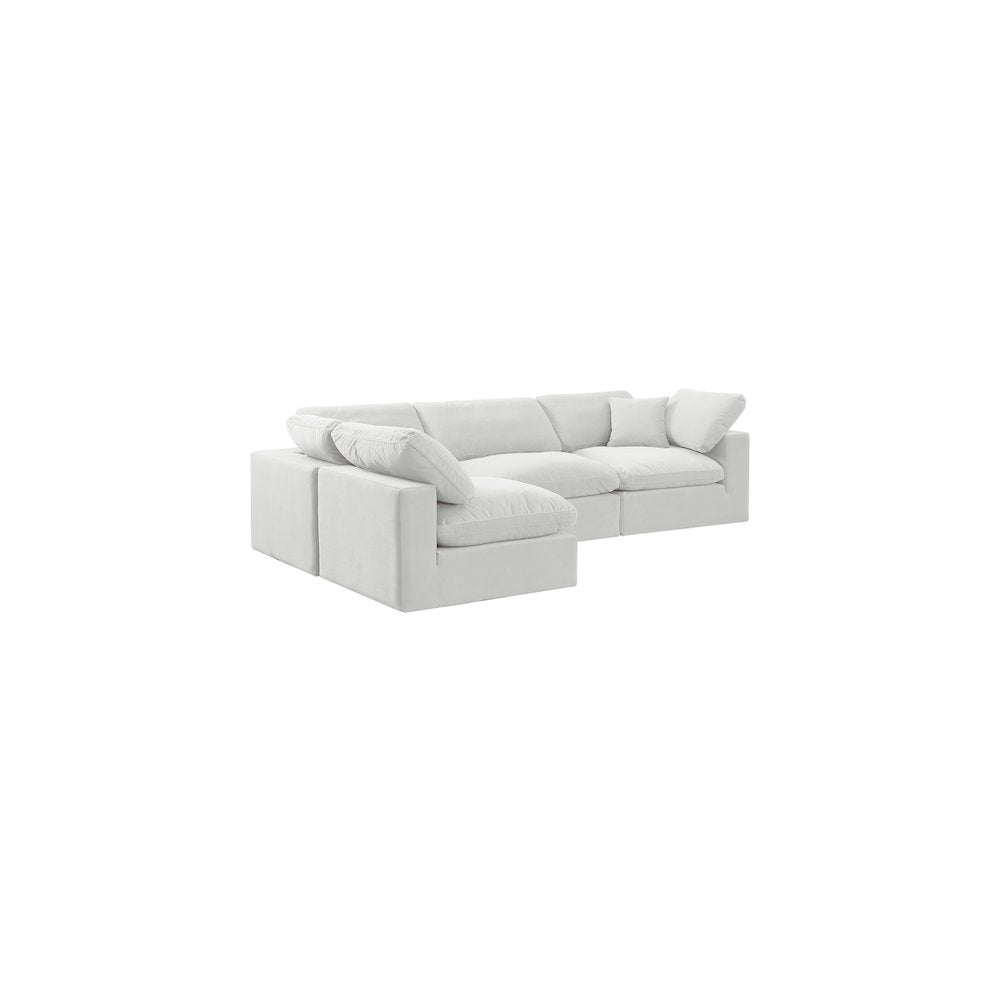 Comfy Cream Velvet Modular Sectional