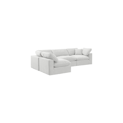 Comfy Cream Velvet Modular Sectional
