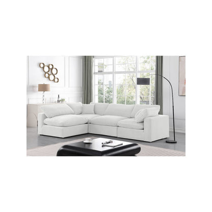 Comfy Cream Velvet Modular Sectional