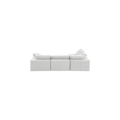 Comfy Cream Velvet Modular Sectional