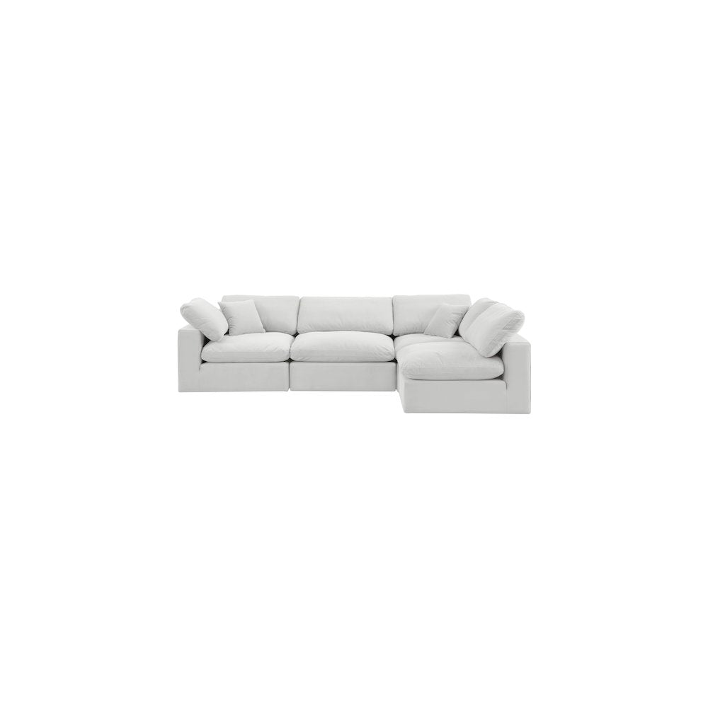 Comfy Cream Velvet Modular Sectional