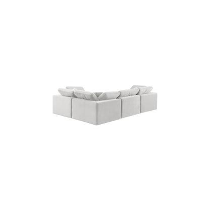 Comfy Cream Velvet Modular Sectional