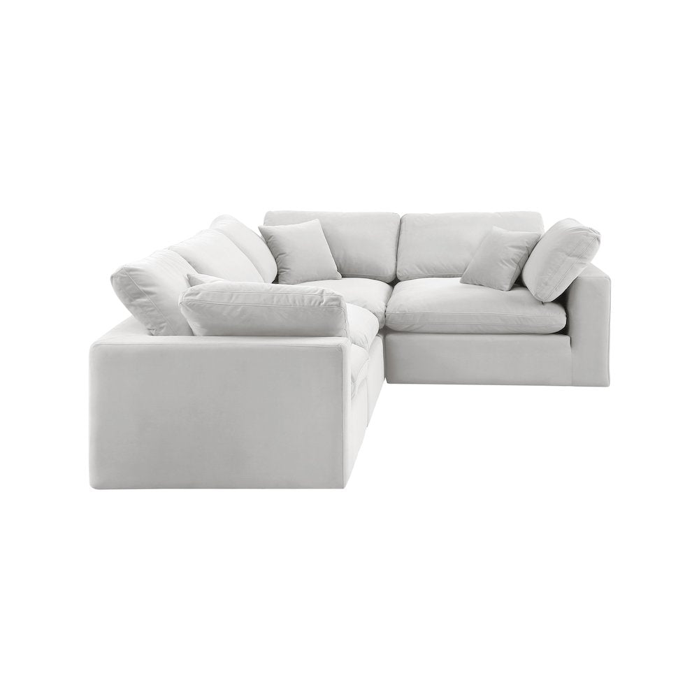 Comfy Cream Velvet Modular Sectional