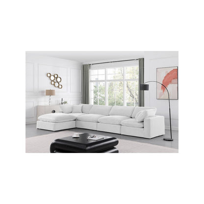 Comfy Cream Velvet Modular Sectional