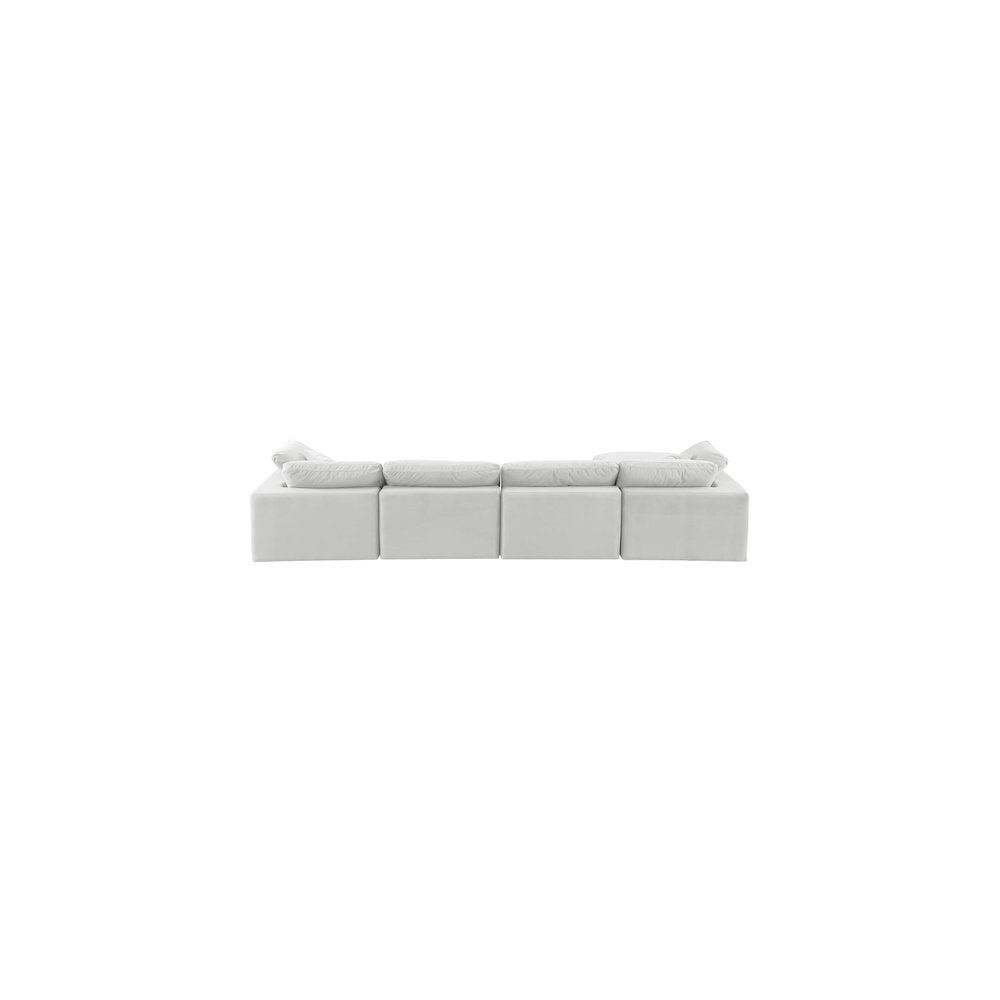Comfy Cream Velvet Modular Sectional