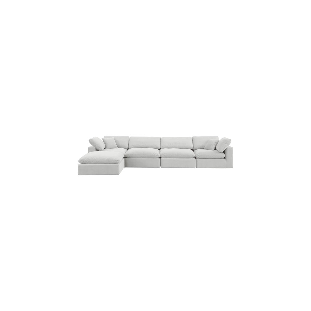 Comfy Cream Velvet Modular Sectional