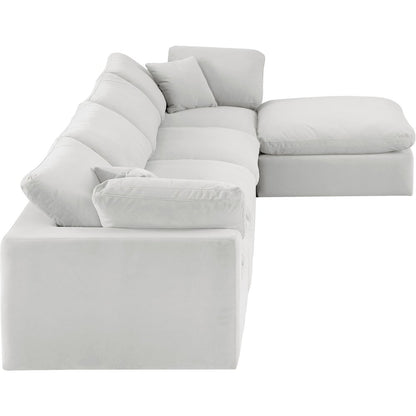 Comfy Cream Velvet Modular Sectional