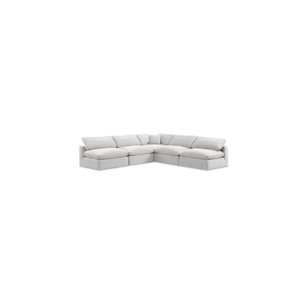 Comfy Cream Velvet Modular Sectional