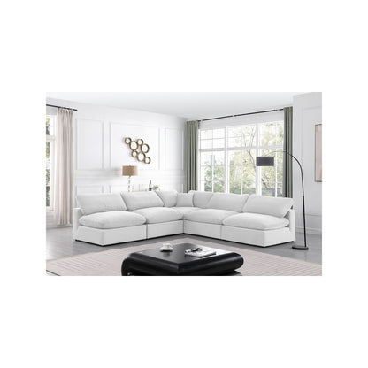 Comfy Cream Velvet Modular Sectional