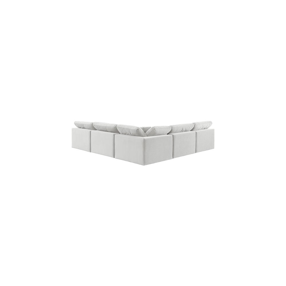 Comfy Cream Velvet Modular Sectional