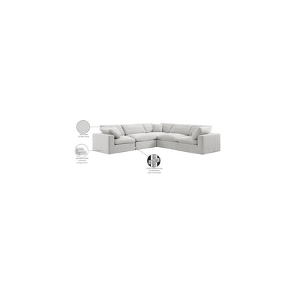 Comfy Cream Velvet Modular Sectional