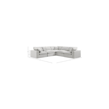 Comfy Cream Velvet Modular Sectional