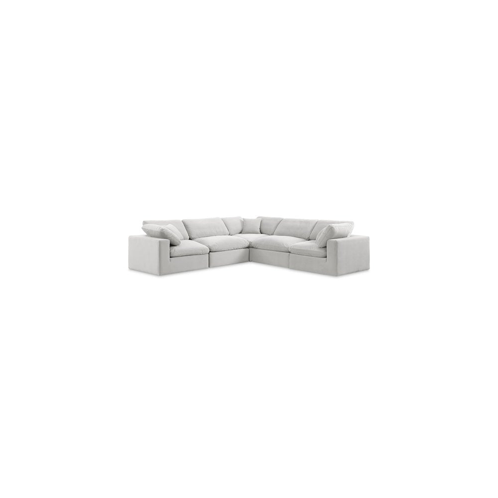 Comfy Cream Velvet Modular Sectional