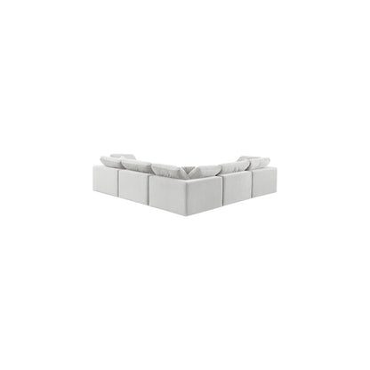 Comfy Cream Velvet Modular Sectional